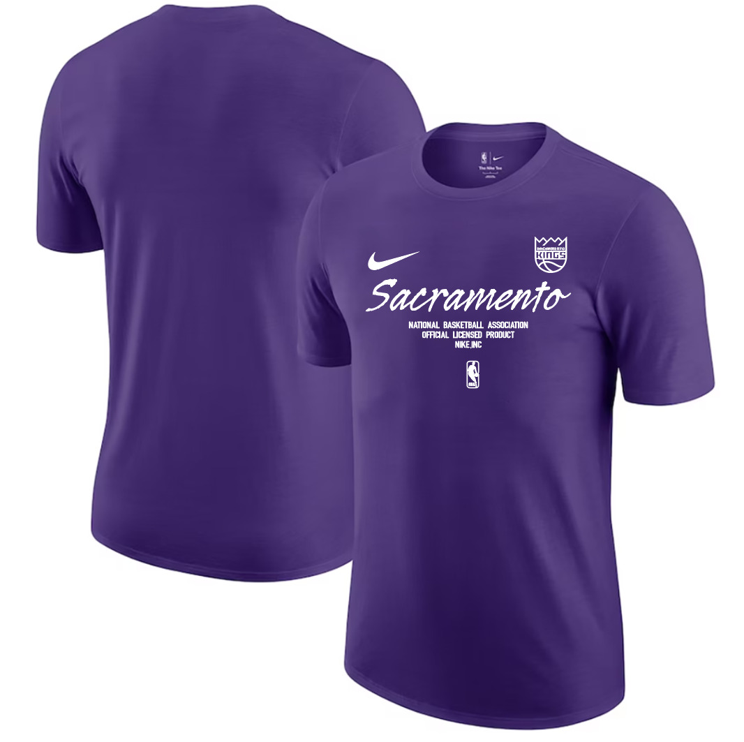 Men 2025 NBA Sacramento Kings Purple Nike T shirts style 3->nba t-shirts->Sports Accessory